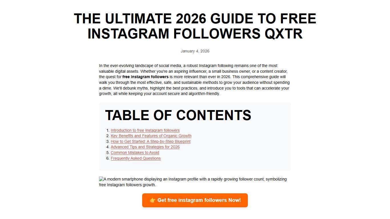 The Ultimate 2026 Guide to Free Instagram Followers QXTR – marketplace.gophersports.com