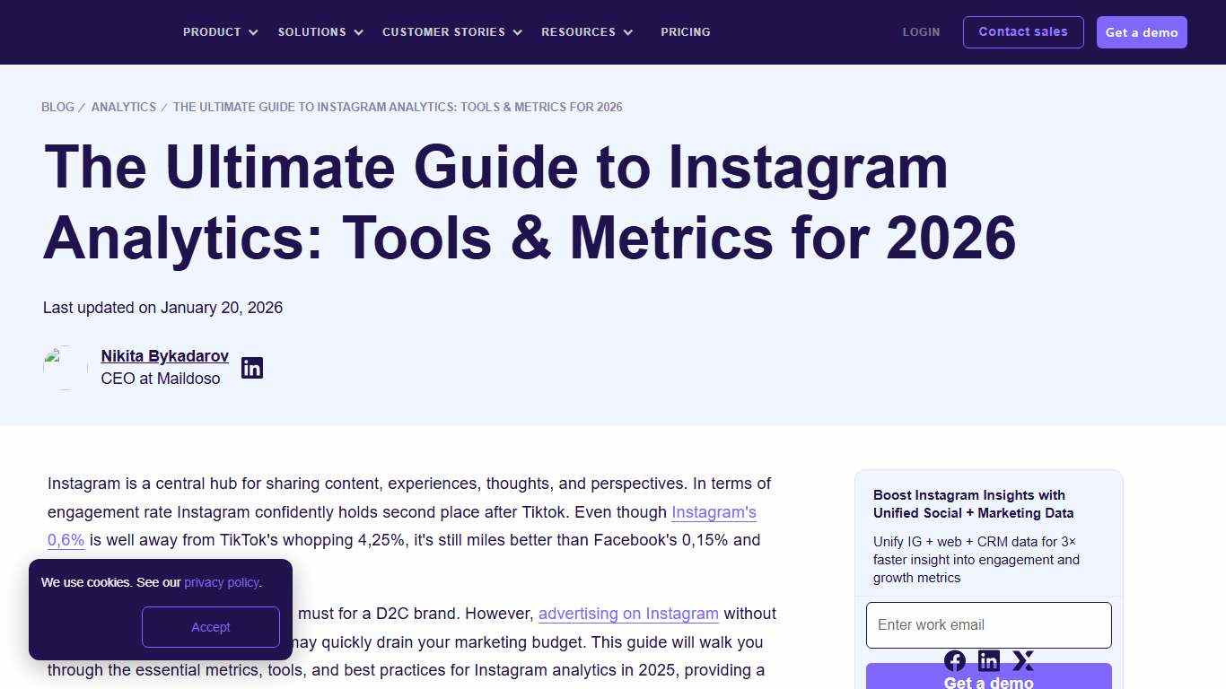 The Ultimate Guide to Instagram Analytics: Tools & Metrics for 2026